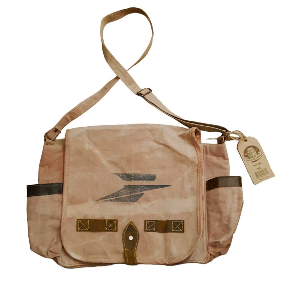 Crossbody Canvas Rugged Letter Bag The Barrel Shack NWT
